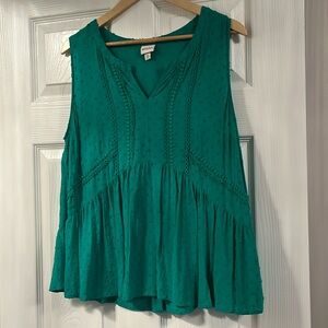 Merona Women’s Sleeveless Green Top Size XXL